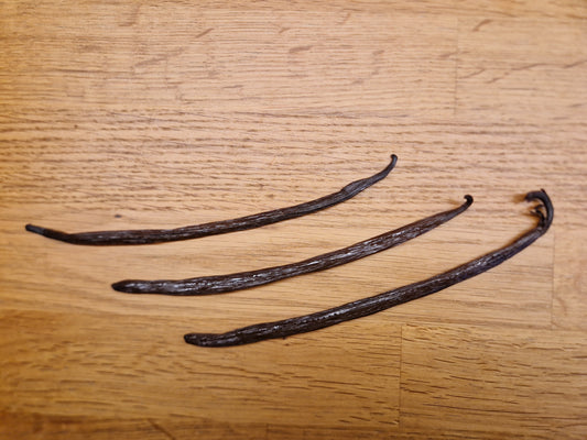 3 x Vanilleschoten im Glasröhrchen